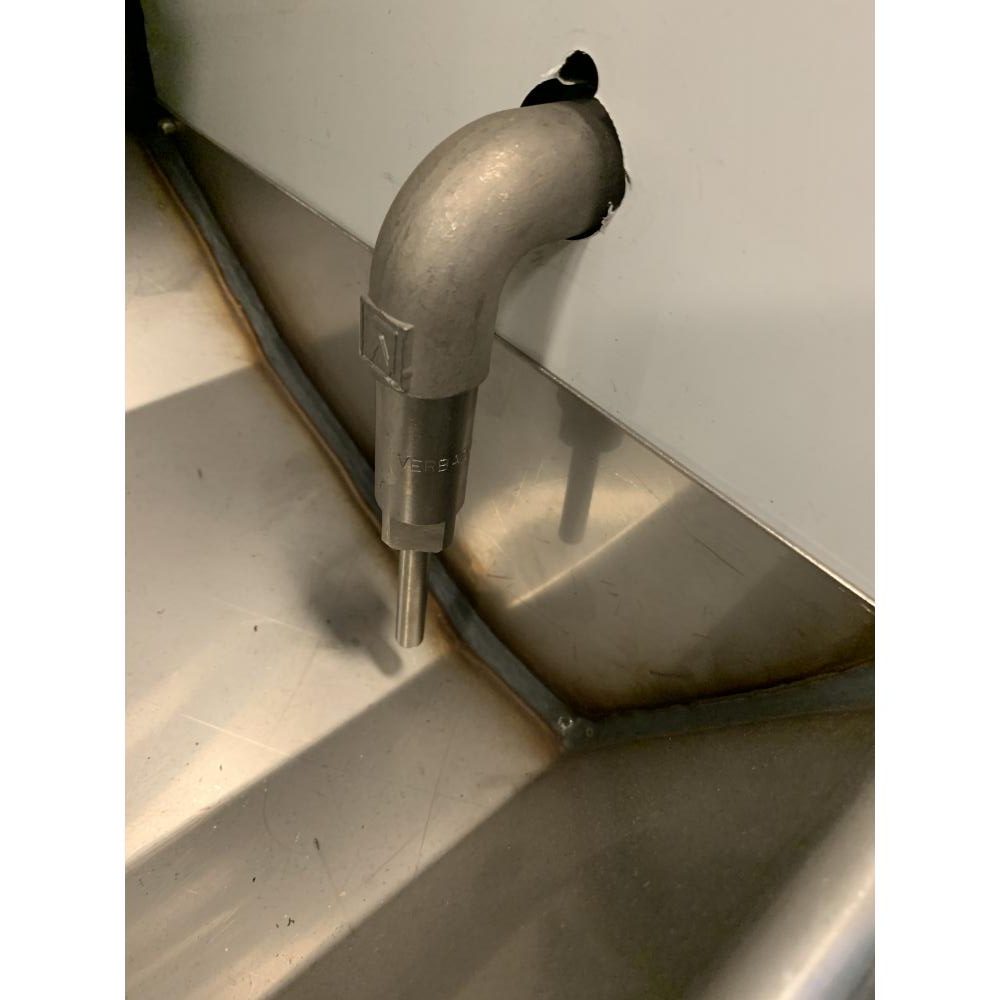 S-Bogen aus Edelstahl mit Trinknippel 1/2"-S-Bogen aus Edelstahl mit Trinknippel